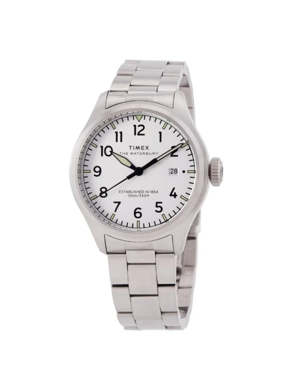 NWT Timex Waterbury Ace Quartz Silver Dial Men's Watch